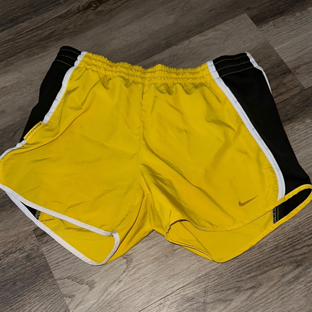 Nike Black and Yellow Sports Shorts